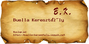 Buella Keresztély névjegykártya